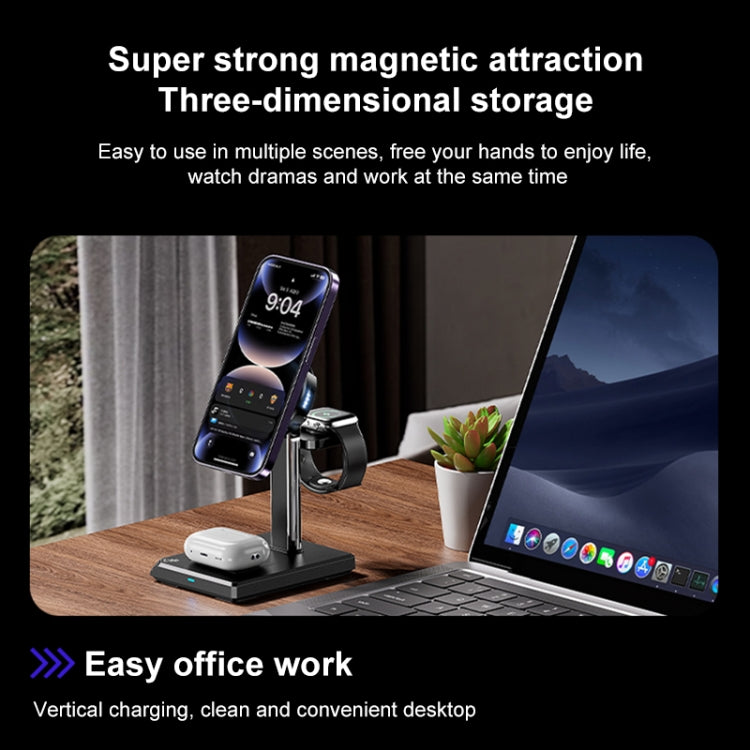 WK WP-U176 15W 4 in 1 Magnetic Cooling Wireless Charging Holder