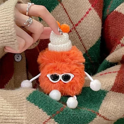 Plush Sunglasses Monster Bluetooth Earphone Protective Case, For AirPods Pro 2, For AirPods 3