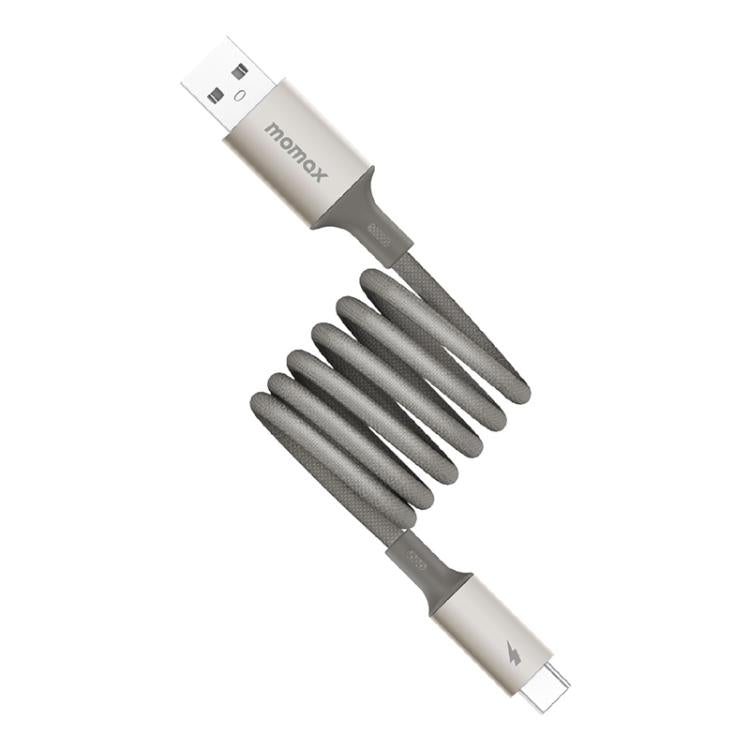 MOMAX DA60 66W USB to USB-C / Type-C Magnetic Braided Fast Charging Cable, 1m
