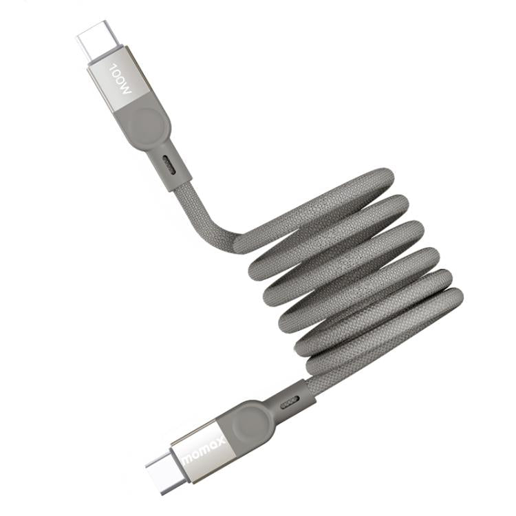 MOMAX DC35 100W USB-C / Type-C to USB-C / Type-C Magnetic Braided Data Cable, 1m