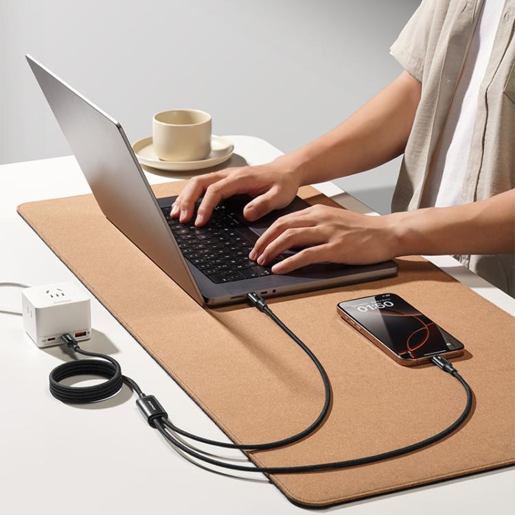 MOMAX DC85D Mag.Link 100W Type-C to Type-C 2 in 1 Magnetic Braided Data Cable, Length:1.5m