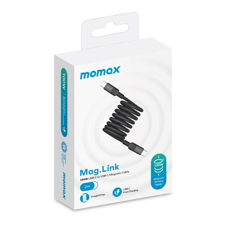 Momax Mag.Link Magnetic 100W USB-C / Type-C to USB-C / Type-C Data Cable, DC62 2m