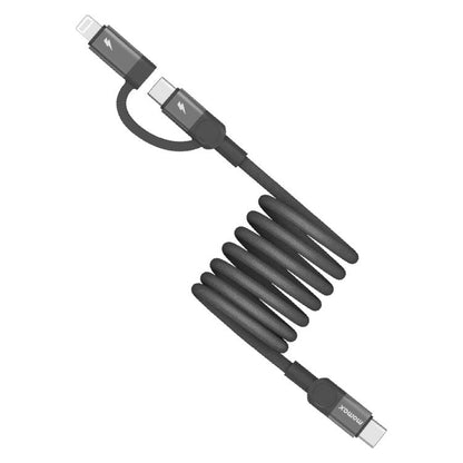 Momax Mag.Link Duo Magnetic 60W USB-C / Type-C to USB-C / Type-C / 8 Pin Data Cable, DC58 1m