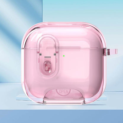 Clear Armor Security Lock Wireless Earphones Case with Hook & Holder, For AirPods 4