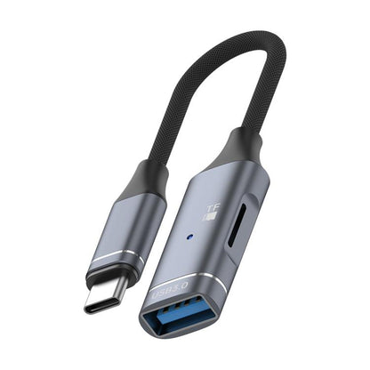 Multi-function OTG Card Reader Adapter Cable, Length: 15cm, USB-C / Type-C to USB, TF Card