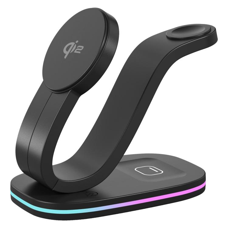 3 in 1 Phone / Earphone / Watch Universal Wireless Charger, 3 in 1 Universal(Black)