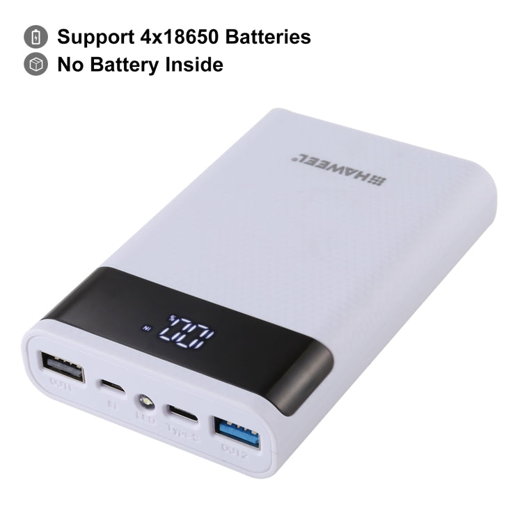 HAWEEL DIY 4x 18650 Battery Dual-way QC Charger
