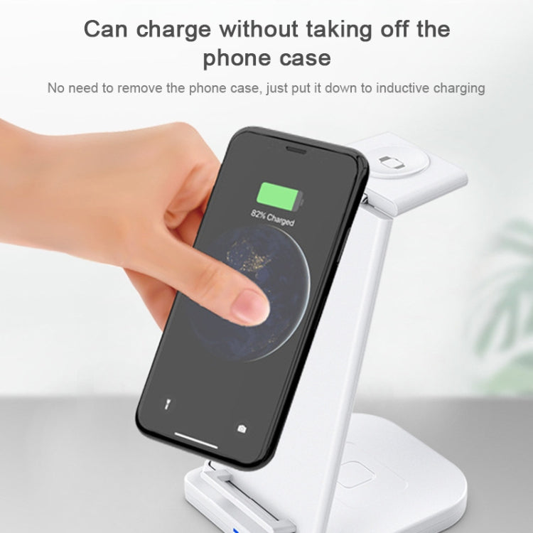 HQ-UD21 3 in 1 Folding Mobile Phone Watch Multi-Function Charging Stand Wireless Charger for iPho...