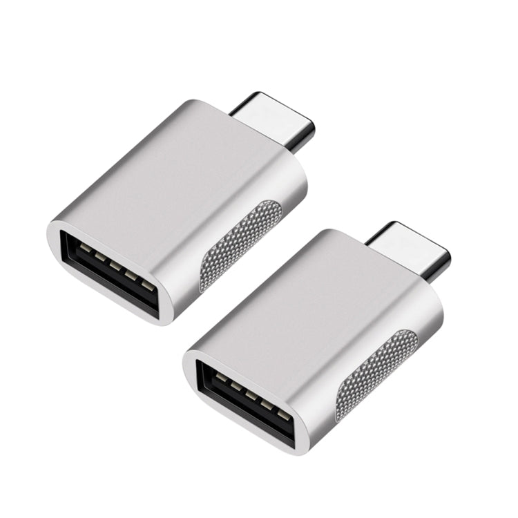 2 PCS SBT-158 USB-C / Type-C Male to USB 3.0 Female Zinc Alloy Adapter, SBT-158 Black, SBT-158 Go...