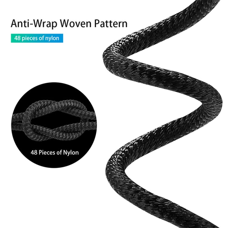 M11 3 in 1 3A USB to 8 Pin + Micro USB + USB-C / Type-C Nylon Braided Magnetic Data Cable, Cable ...