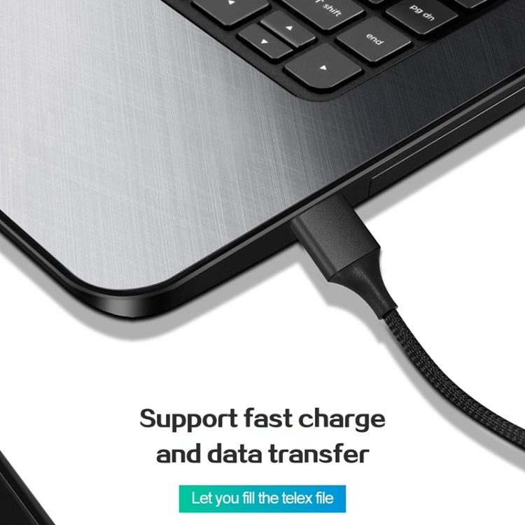 M11 3 in 1 3A USB to 8 Pin + Micro USB + USB-C / Type-C Nylon Braided Magnetic Data Cable, Cable ...