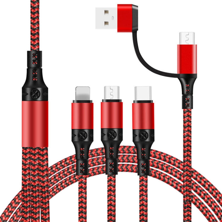 5 in 1 3A 1.2m Two-color Braided Fast Charging Data Cable