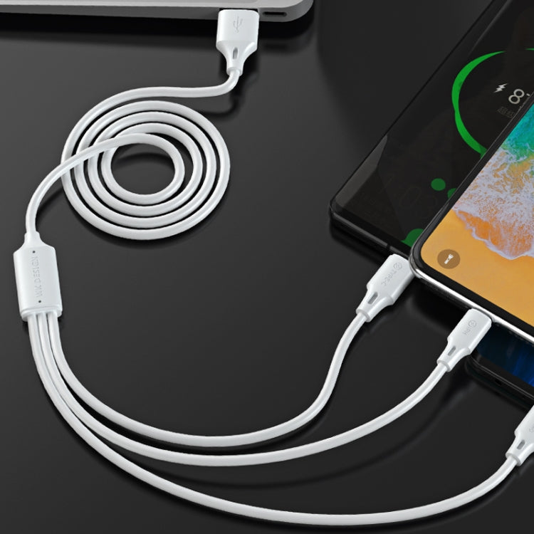 WK WDC-103 8 Pin + Micro USB + Type-C / USB-C Charging Data Cable