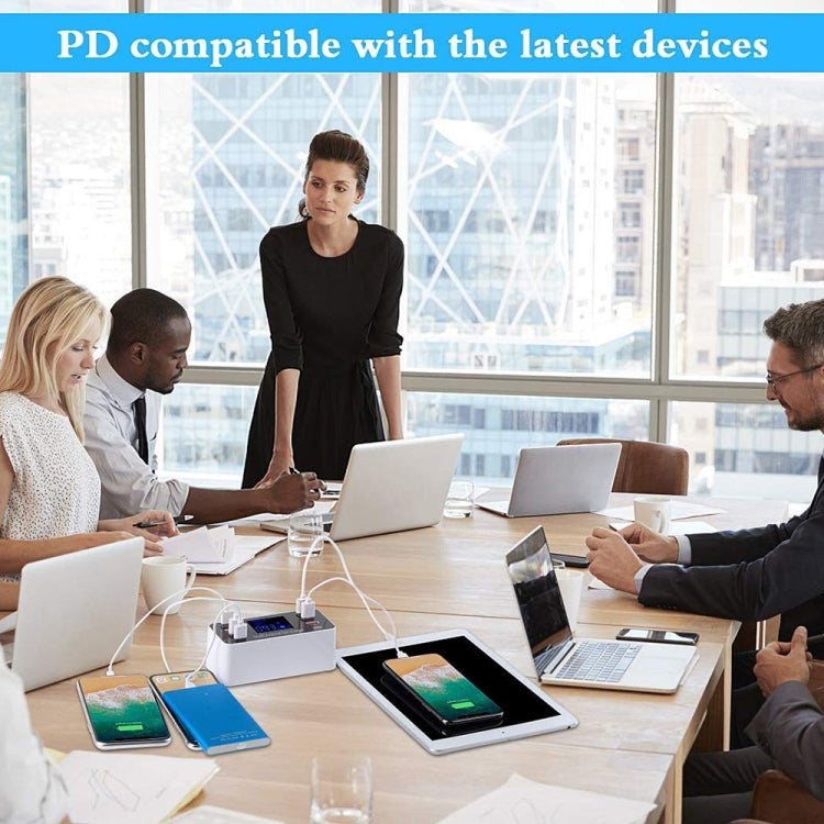 A9 Plus (Global Version) Multi-function AC 100V~240V 8 Ports USB Digital Display LCD Detachable C...