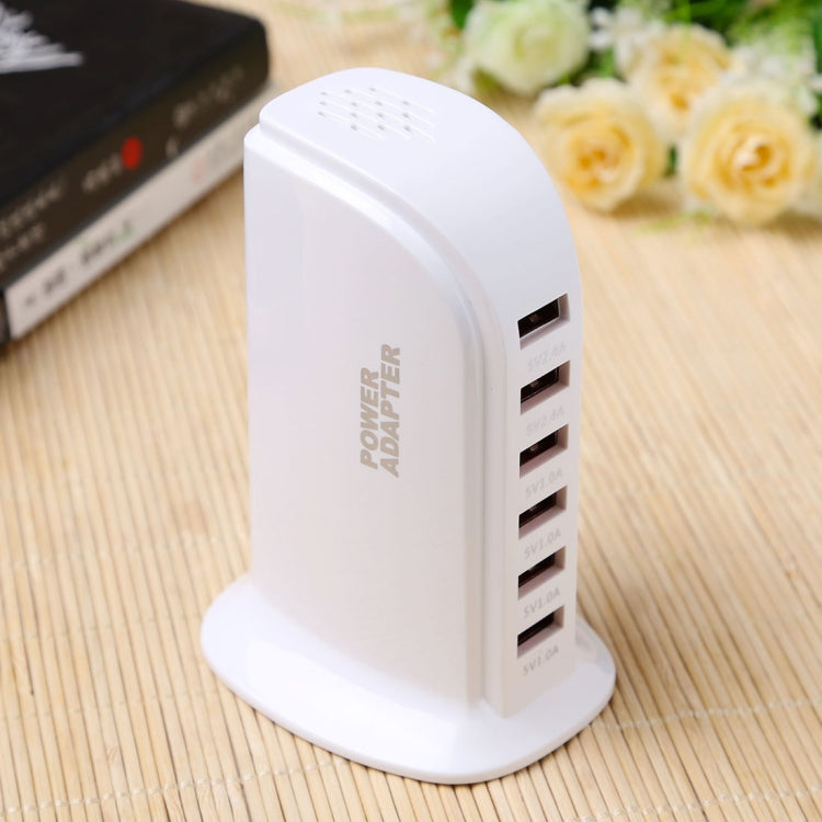 853L 30W 6 Ports USB Fast Charging Dock Smart Charger AC100-240V