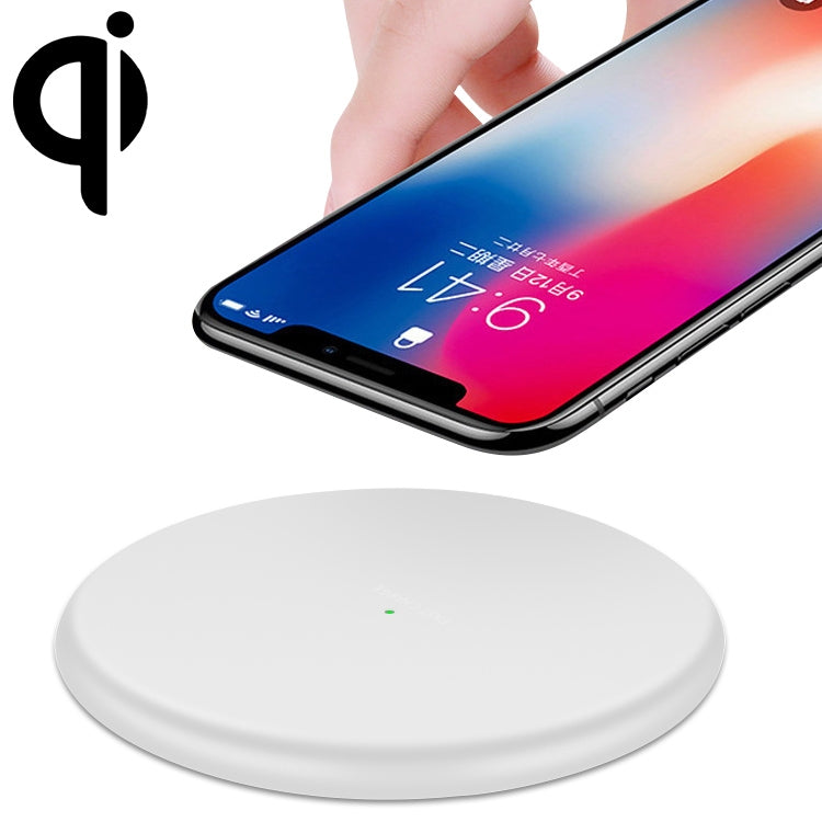 TOVYS-KC-N5 9V 1A Output Frosted Round Wire Qi Standard Fast Charging Wireless Charger, Cable Len...