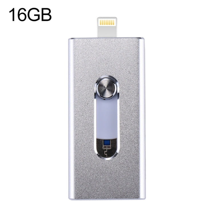 RQW-02 3 in 1 USB 2.0 & 8 Pin & Micro USB 16GB Flash Drive, RQW-02 Black, RQW-02 Gold, RQW-02 Bl...