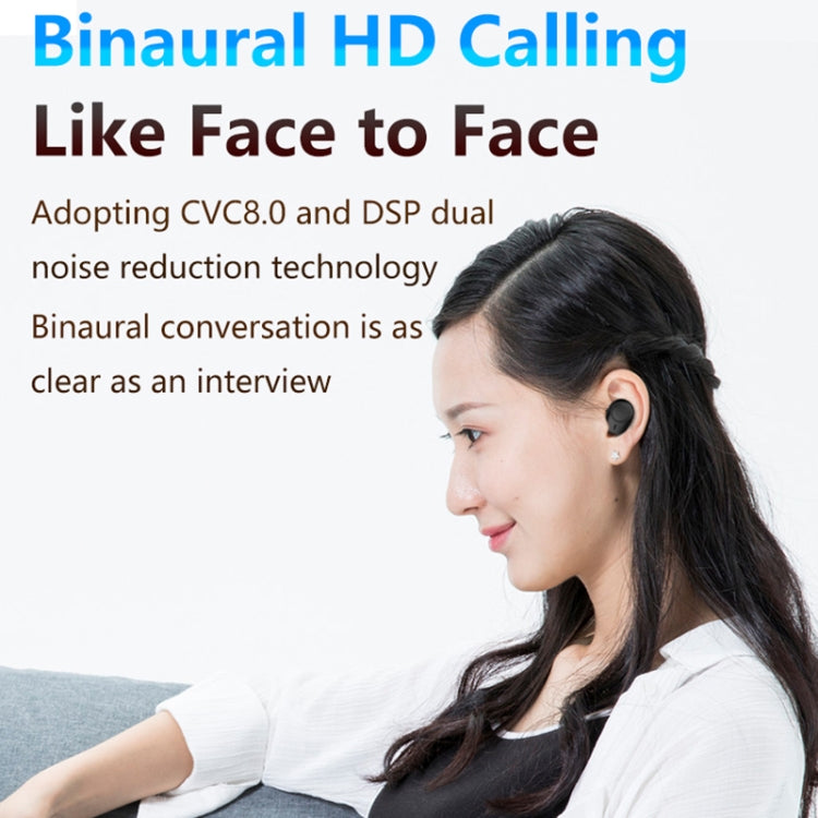 A13 TWS CVC8.0 and DSP Dual Noise Cancelling Touch Bluetooth Earphone with Charging Box, Support ...