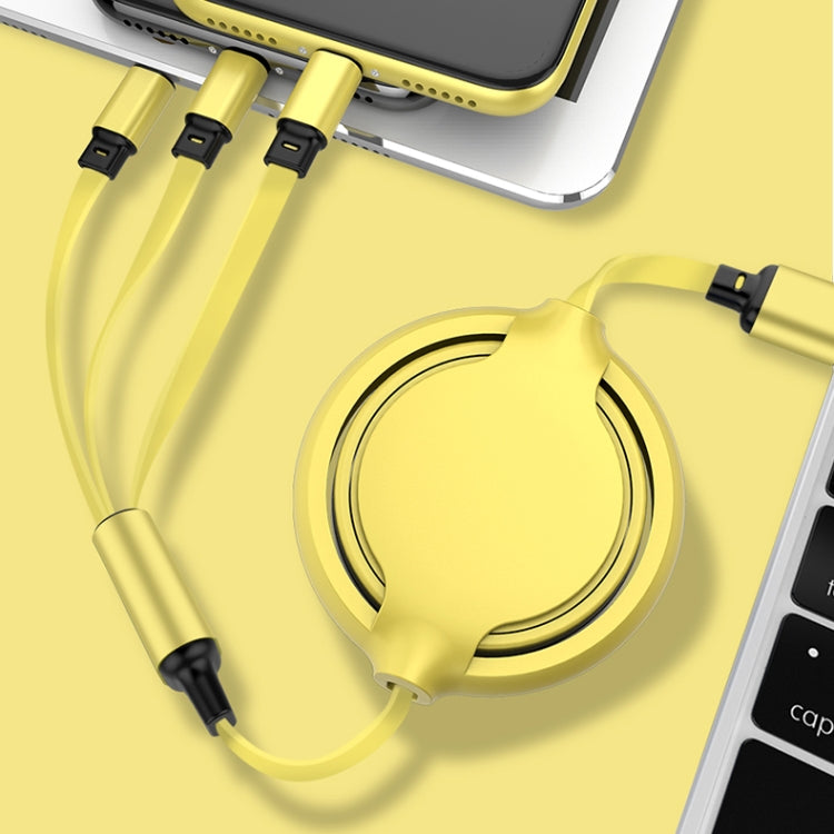 3.5A Liquid Silicone 3 in 1 Retractable Data Charging Cable