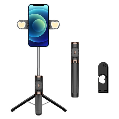 Bluetooth Remote Control Dual Fill Light Tripod Selfie Stick, Dual Fill Light (Black)