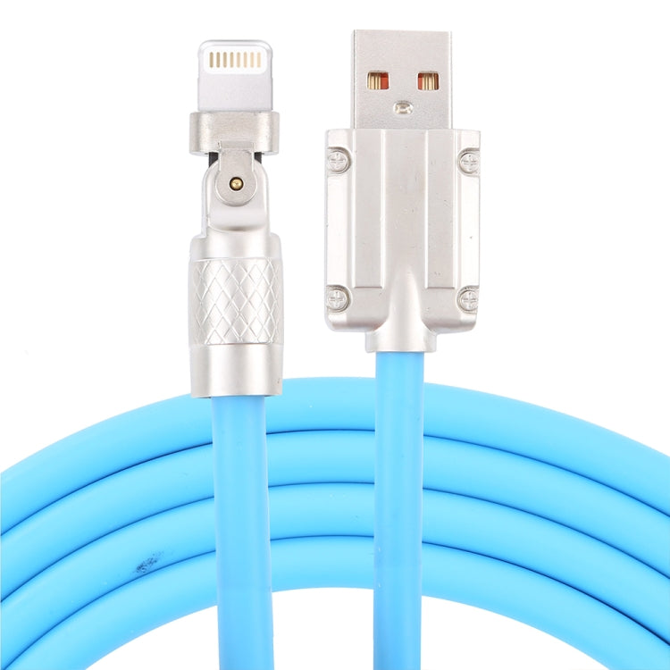 Mech Series 6A 120W USB to 8 Pin 180-degree Metal Plug Fast Charging Cable, Length: 1.2m, 1.2m 8 ...