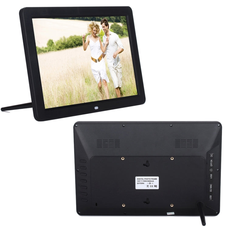 12.0 Inch LED Display Multi-media Digital Photo Frame with Holder / Music & Movie Player / Remote...