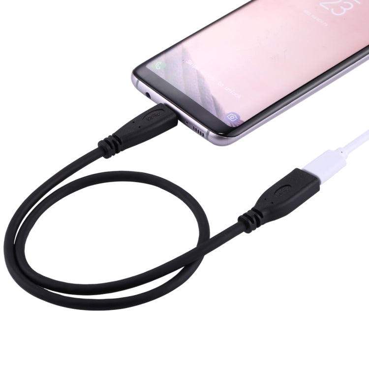 50cm USB-C / Type-C 3.1 Male to USB-C / Type-C Female Connector Adapter Cable, 50cm
