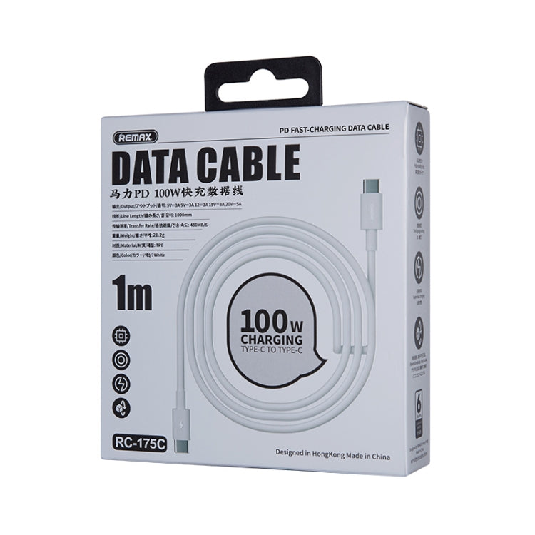 REMAX Marlik Series RC-175c PD 100W USB-C / Type-C to USB-C / Type-C Interface Fast Charging Data...