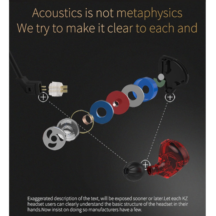 KZ ED12 3.5mm Jack Hanging Ear Sports Design In-Ear Style Wire Control Earphone, Cable Length: 1....