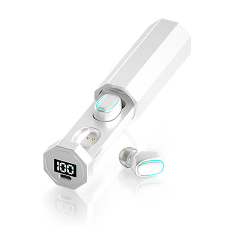 C1 Bluetooth 5.0 TWS Touch Polygonal Digital Display True Wireless Bluetooth Earphone with Chargi...