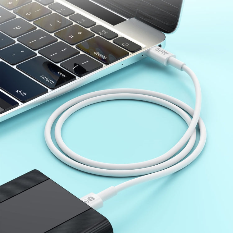 IVON CA203 60W PD USB-C / Type-C to USB-C / Type-C Fast Charging Data Cable, Cable Length: 1m