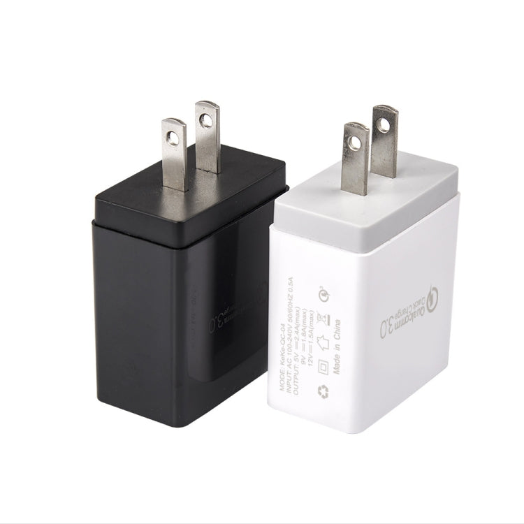 2 in 1 1m USB to Micro USB Data Cable + 30W QC 3.0 4 USB Interfaces Mobile Phone Tablet PC Univer...