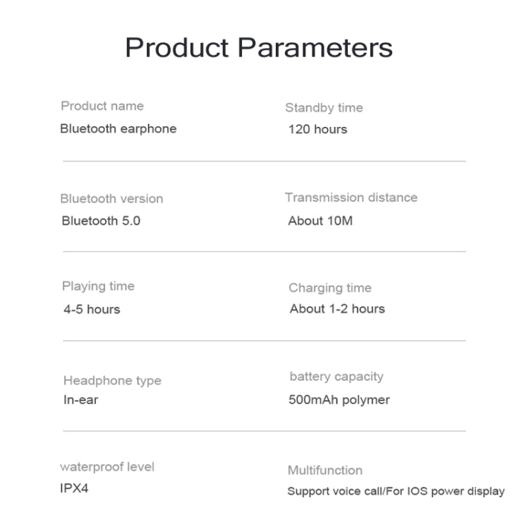 TG905 TWS Bluetooth Wireless Sport Headphone LED Display