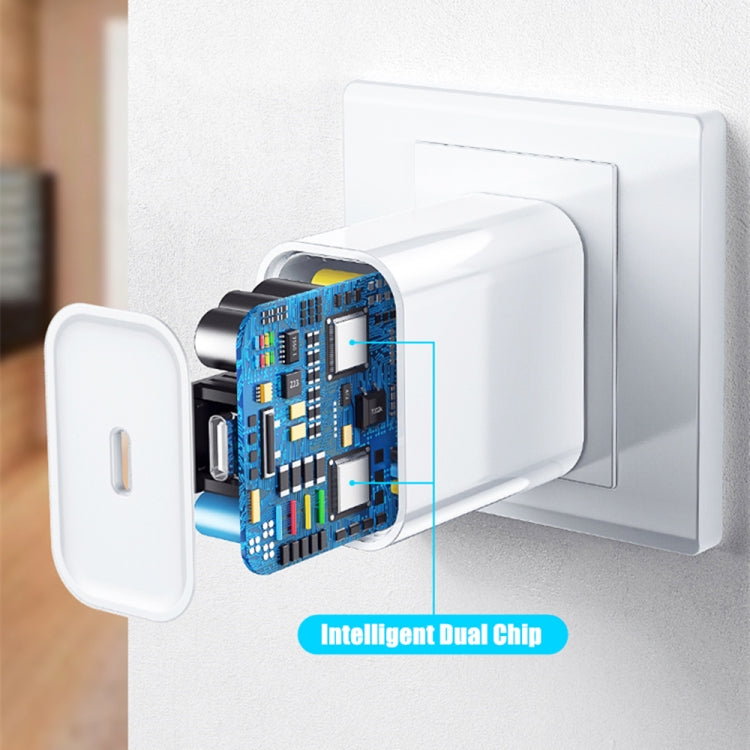 2 in 1 PD 20W Single USB-C / Type-C Port Travel Charger + 3A PD3.0 USB-C / Type-C to 8 Pin Fast C...