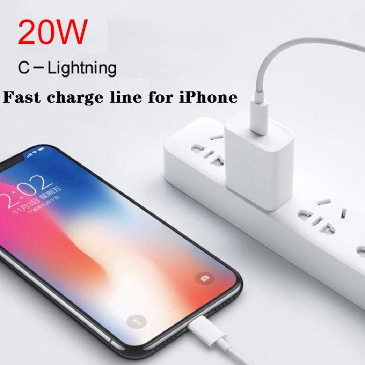 2 in 1 PD 20W Single USB-C / Type-C Port Travel Charger + 3A PD3.0 USB-C / Type-C to 8 Pin Fast C...