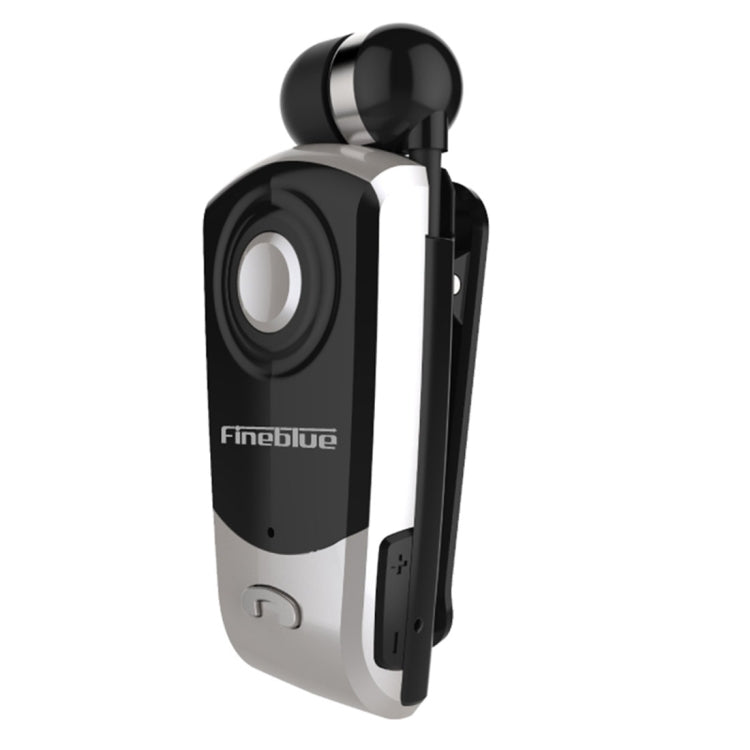 F960 CSR4.1 Retractable Cable Caller Vibration Reminder Anti-theft Bluetooth Headset, Black, Whit...