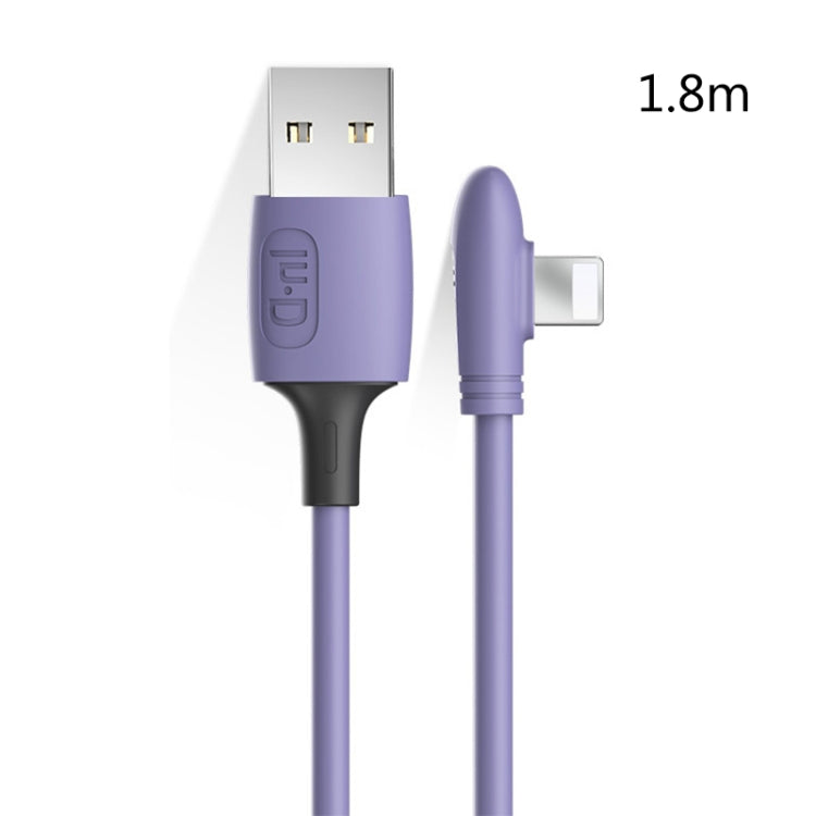 ENKAY Hat-Prince ENK-CB211 2.4A USB to 8 Pin 90 Degree Elbow Silicone Data Sync Fast Charging Cab...