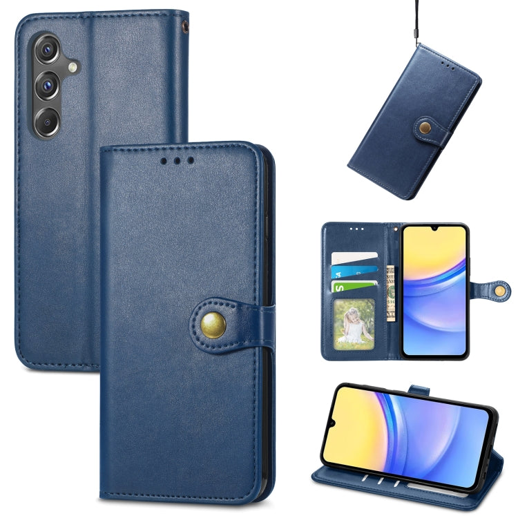 Retro Solid Color Buckle Leather Phone Case, For Samsung Galaxy S25 5G, For Samsung Galaxy S25+ 5...