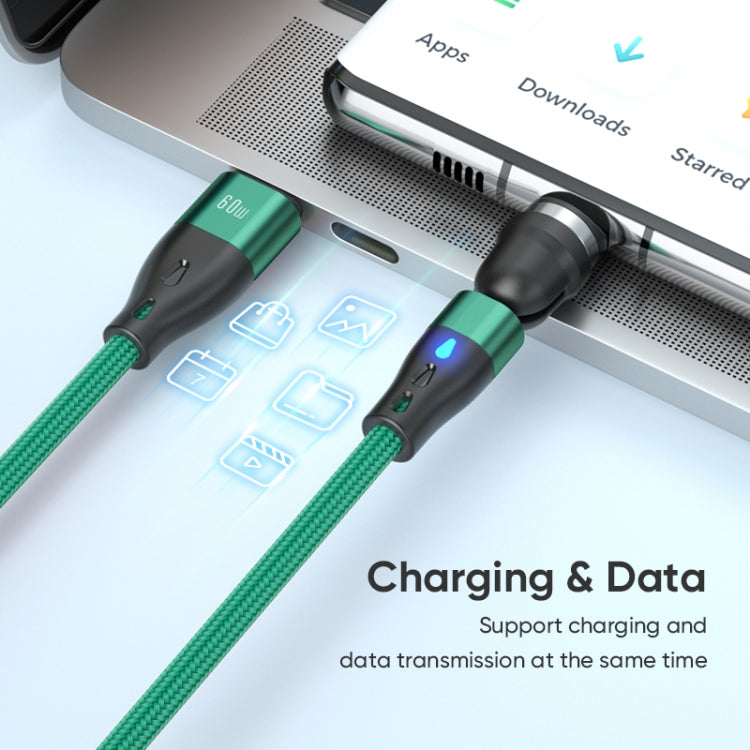 ENKAY PD60W Type-C to Type-C / 8 Pin / Micro USB Magnetic 540 Degrees Rotating Fast Charging Cabl...