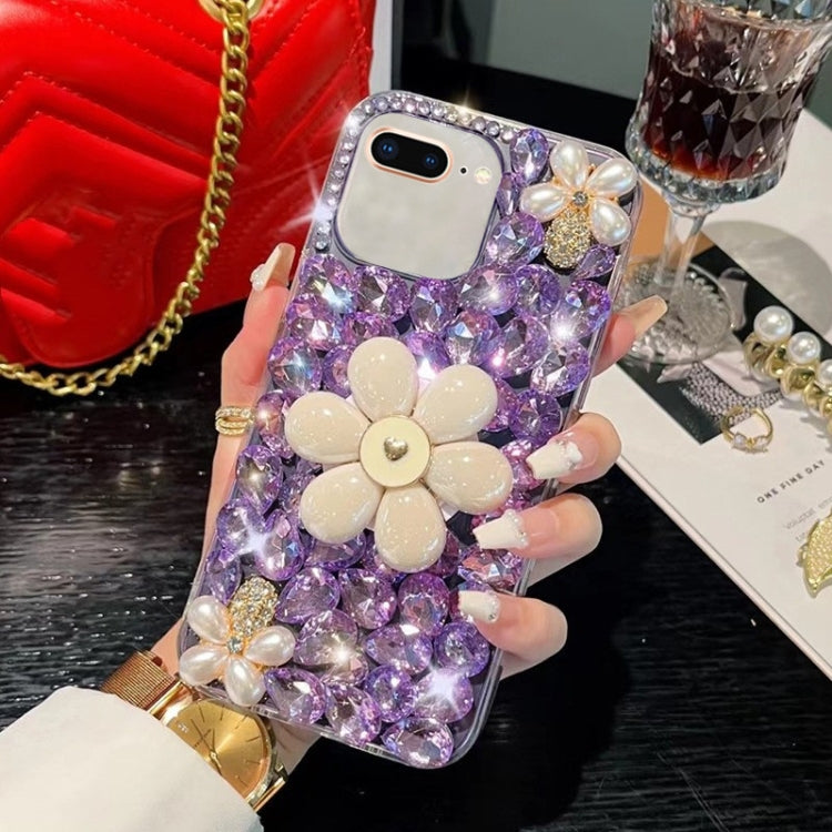 Sunflower Holder Hand-set Diamond PC Phone Case, For iPhone 11 Pro, For iPhone XR, For iPhone XS ...