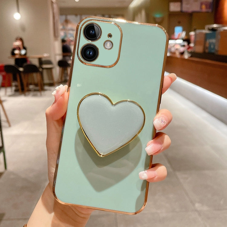 Electroplating Love Heart Holder TPU Phone Case