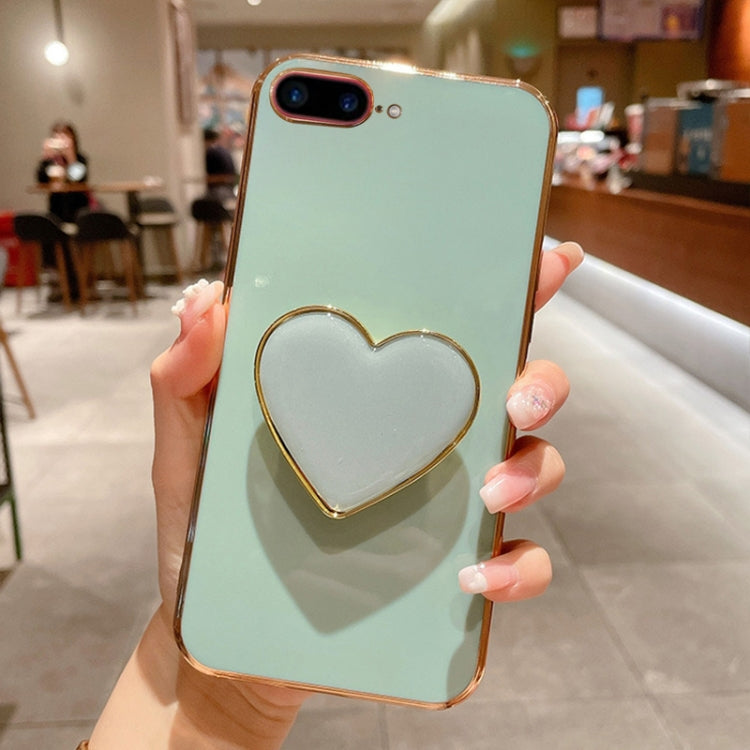 Electroplating Love Heart Holder TPU Phone Case