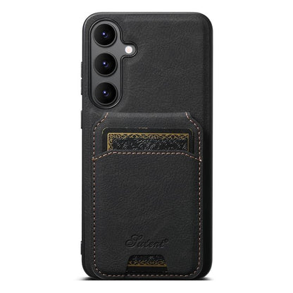 Suteni H16 Litchi Texture Leather Detachable Wallet Back Phone Case, For Samsung Galaxy S25 5G