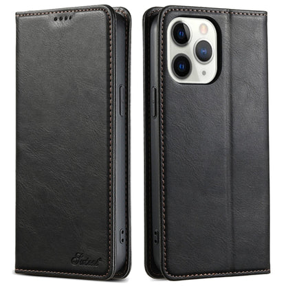 Suteni J02 Oil Wax Wallet Leather Phone Case, For iPhone 11 Pro Max, For iPhone 11