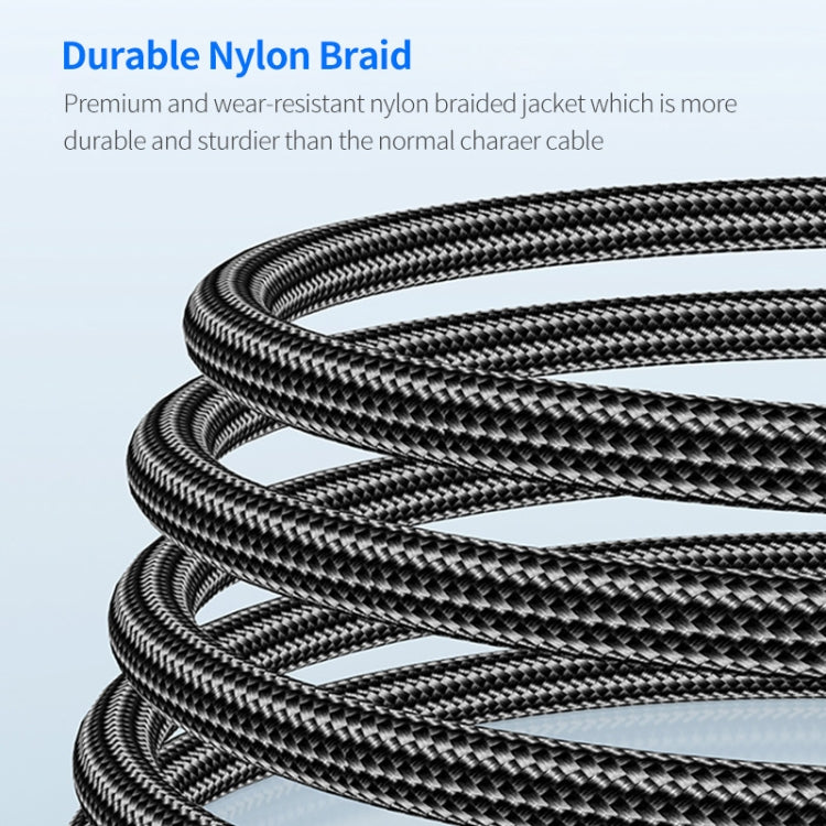 ENKAY 3-in-1 5A USB to Type-C / 8 Pin / Micro USB Fast Charging Cable with Indicator Light, Lengt...