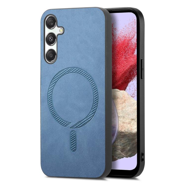 Solid Color Retro Magsafe PU Back Cover Phone Case