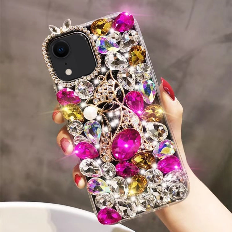 Handmade Bling Rhinestone Gemstone Fox PC Phone Case, For iPhone XR, For iPhone XS Max