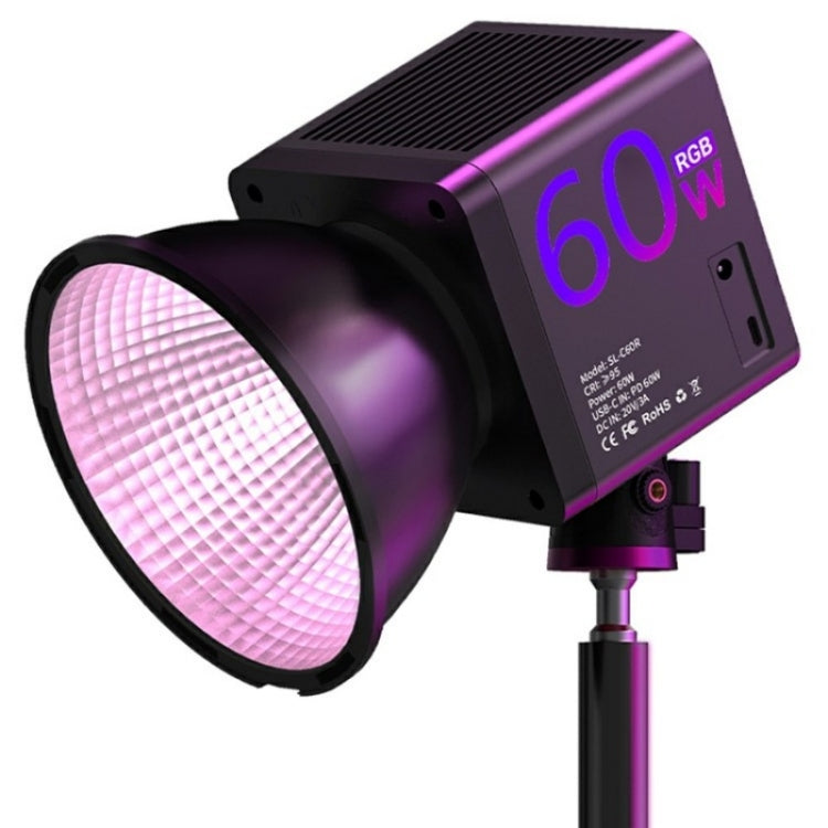 C60R 60W RGB Stage Lamp Professional Video Photography COB Fill Light, EU Plug, US Plug, UK Plug