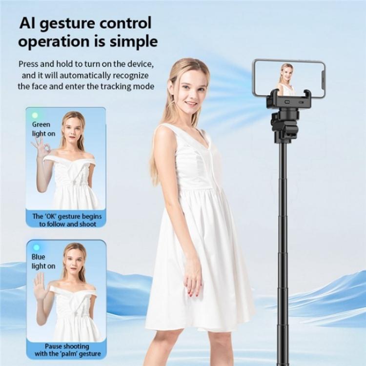 C16 Smart Bluetooth Remote Control Shooting Stand AI Auto-Tracking Selfie Stick, C16