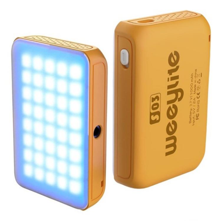 Weeylite S03 Portable RGB Light Video Live Streaming Photography Full Color Fill Light, S03